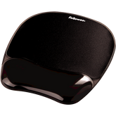 Fellowes Crystals Mousepad Wrist Support - Black - ( New Model) - FEL 9112101 - Al Masam Stationery LLC